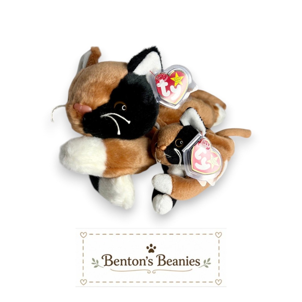 Chip the Cat Ty Beanie Buddy & Baby | Siamese Sweethearts 🐈 | Mint Heart Tags ⭐